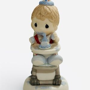 Precious Moments "Have A Smashing Birthday" Boy 1st Birthday Figurine 182002